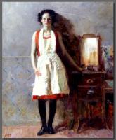 Pino Daeni - Impression oil painting.